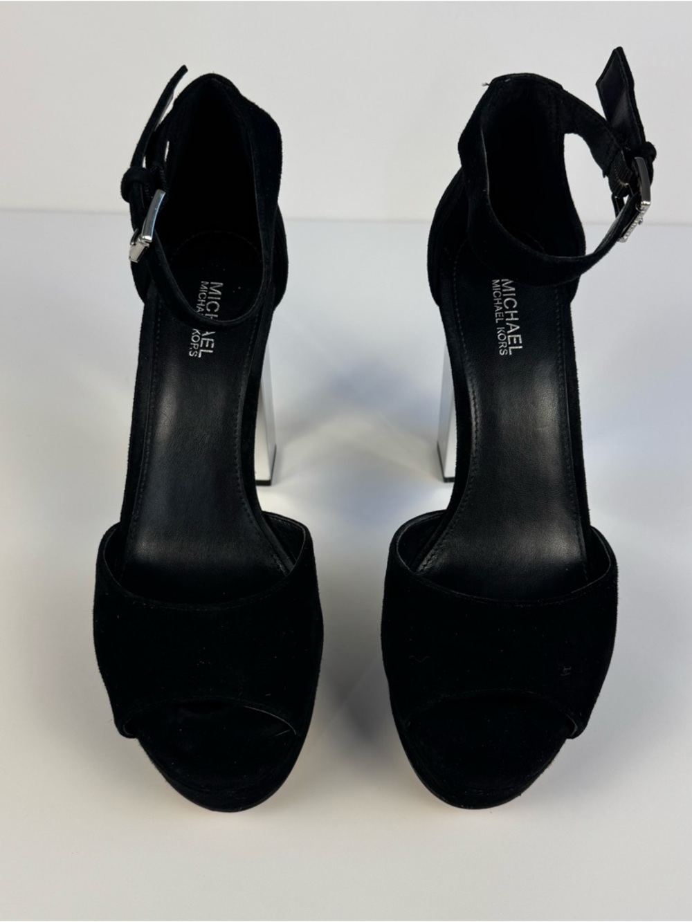 Michael Kors Petra Suede Platform Sandal Black Size 7 - Picture 3 of 15